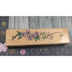 Stampendous Daisy Chain Flowers EL016 Rubber Stamp Wood #F8